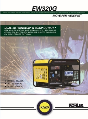 160 KG KOVO BENZIN-Schweißgenerator EW320G für Rohrleitungen