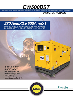 Diesel-Schweißgenerator EW500DST mit 1500/1800 Drehzahl pro Minute